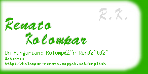 renato kolompar business card